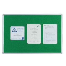 Q-Connect 900x600mm Aluminium Frame Green Notice Board