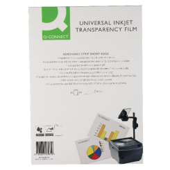 Q-Connect Inkjet Over Head Projector Film (Pack of 50)