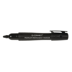 Q-Connect Black Premium Bullet Tip Permanent Marker Pen (Pack of 10)
