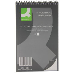 Q-Connect White Shorthand Notebook 80-Sheet (Pack of 20)