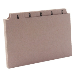 Q-Connect Guide Card 5x3 Inch A-Z Buff (Pack of 25)