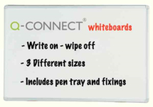 Q-Connect Aluminium Frame 1800x1200mm Whiteboard