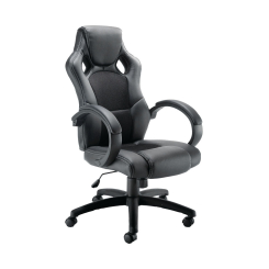 Arista Bolt Executive Racing Chair Leather Look and Mesh Back Black