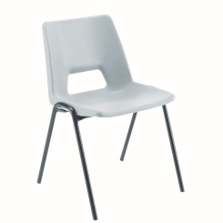 Jemini Polypropylene Stacking Chair Grey