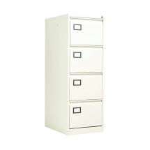 Jemini 4 Drawer Filing Cabinet Lockable White