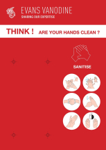 Single Hand Hygiene Board Critical Areas (Hand Sanitiser)