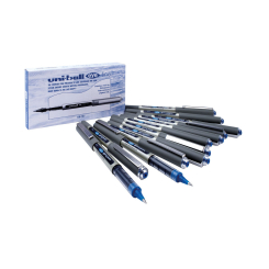 Uni-Ball Eye Fine Rollerball Pen UB-157 0.5mm Line Blue (Pack of 12)