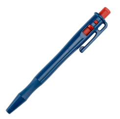 Detectable Pen - Retractable, with pocket clip and lanyard loop, Red Ink, x25