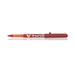 Pilot Red V-Ball Rollerball Pens 0.3mm (Pack of 12)