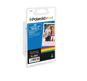 Polaroid HP 951XL Remanufactured Inkjet Cartridge Cyan CN046AE-COMP Polaroid HP 951XL Remanufactured Inkjet Cartridge Cyan CN046AE-COMP