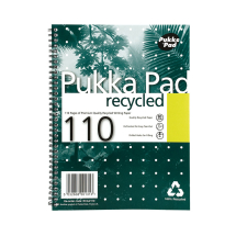 Pukka Pad Recycled Ruled Wirebound Notebook 110 Pages A4 (Pack of 3)
