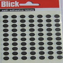 Blick Black Coloured Labels in Bags Round 8mm (Pack of 9800) RS00175