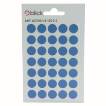 Blick Blue Coloured Labels in Bags Round 13mm (Pack of 2800) RS00395