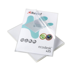 Rexel EcoDesk A4 Folders Clear (Pack of 25)