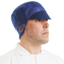 Disposable Snood Caps Blue 10 x 50 Per Case