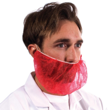 Disposable Beard Masks Red 10 x 100 per case