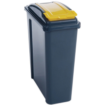 VFM Recycling Bin With Lid 25 Litre Yellow