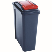 VFM Recycling Bin With Lid 25 Litre Red