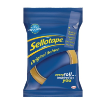 Sellotape 18mm x 66m Golden Tape (Pack of 16)