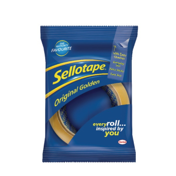 Sellotape 48mm x 66m Golden Tape (Pack of 6)