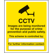 CCTV Sign 300 x 250mm Rigid Plastic