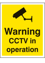 Warning CCTV in operation 300x250mm - Rigid Plastic