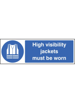 High Visibility Jackets Must Be Worn 600x200mm - R/P
