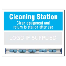 Cleaning Station Shadow Board c/w Hanging Rail - 600x440mm