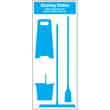 Cleaning Station Shadow Board 4 Piece - 750x1800mm