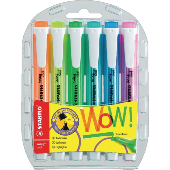 STABILO Swing Cool Highlighters Assorted (6 pack)