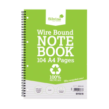 Silvine Everyday Recycled Wirebound Notebook A4 (Pack of 12)