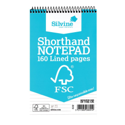 Silvine Shorthand Notebook 80 Leaf Ruled (Pack of 10)