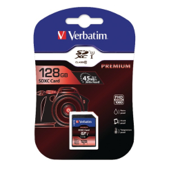 Verbatim Premium SDXC Memory Card Class 10 UHS-I U1 128GB