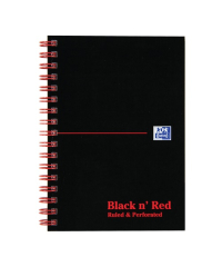 Black N Red A4 Card Cover Notebooks